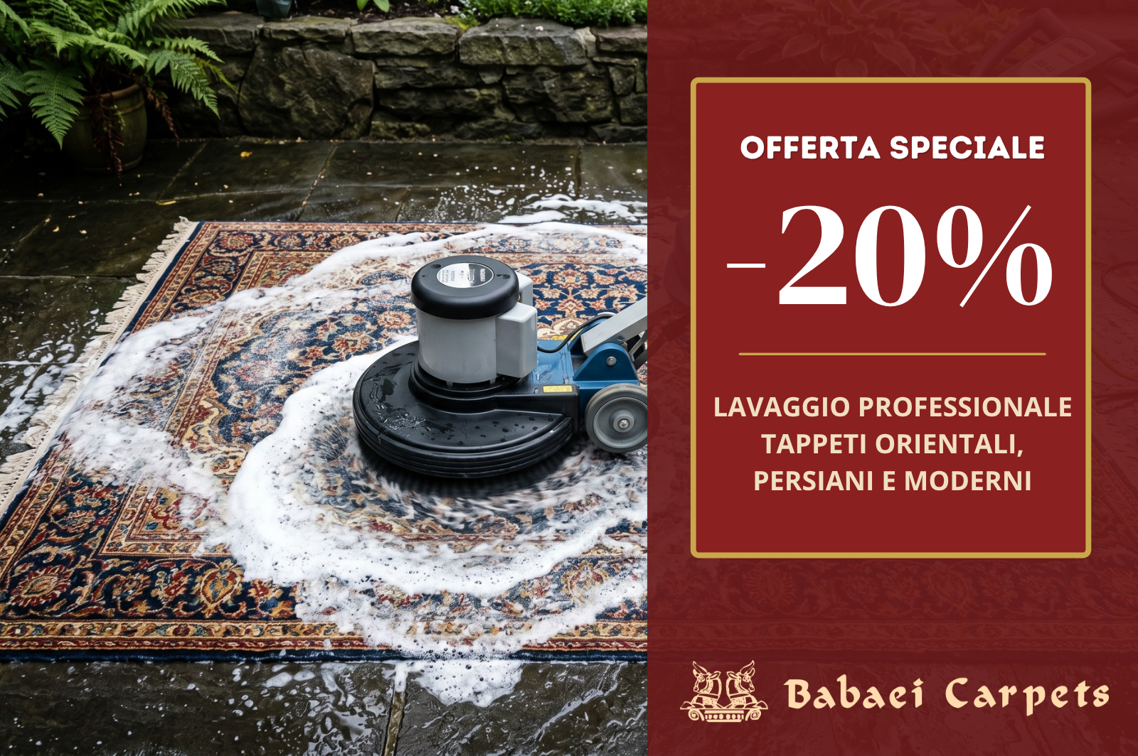 SCONTO 20% sul LAVAGGIO tappeti!