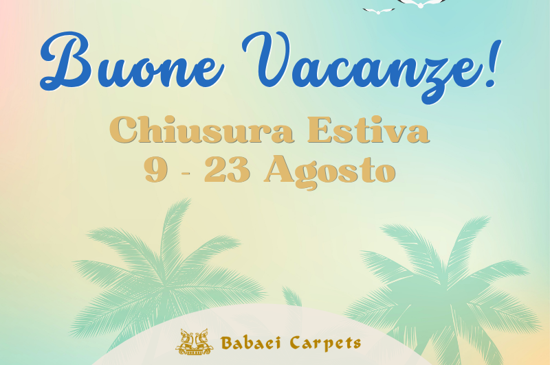Chiusura estiva. Buone vacanze!