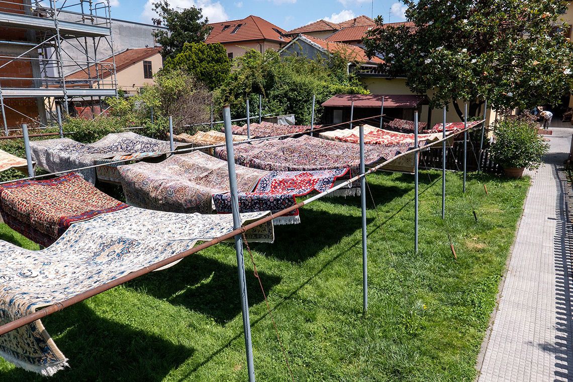 babaei carpets lavaggio asciugatura tradizionale tappeti antichi a milano